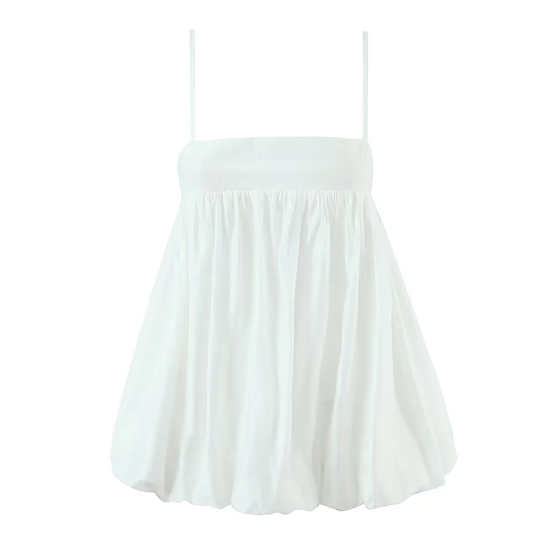 

YENKYE New 2026 Girls Holiday Casual Summer White Camis Buds Tops