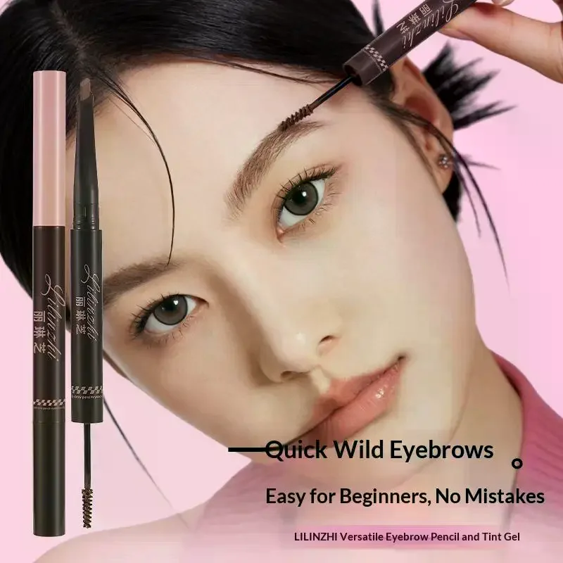 2-in-1 Dual-Ended Eyebrow Pencil & Tinting Mascara - Waterproof, Long-Lasting, Smudge-Proof, Natural Finish Eyebrow Makeup