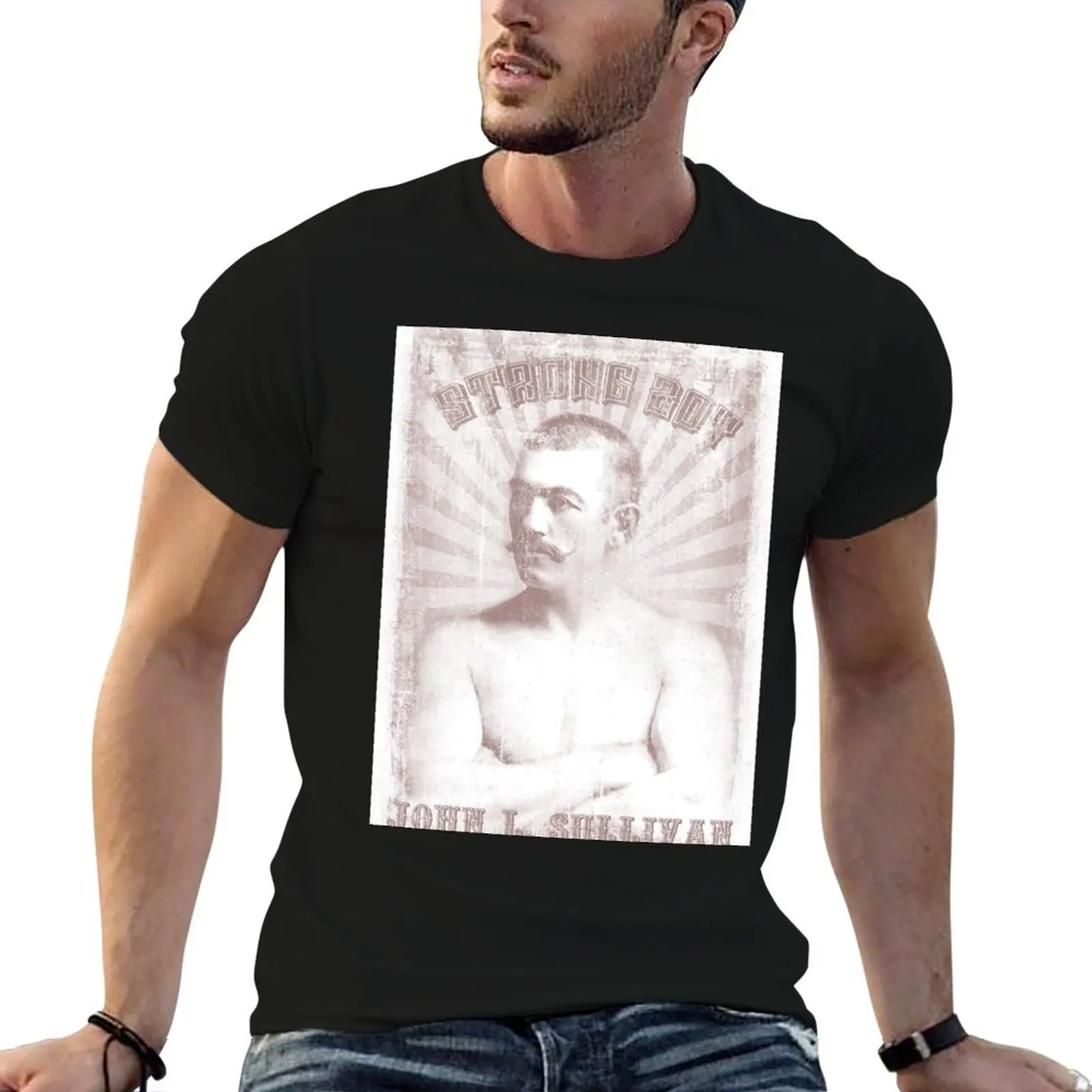 John L. Sullivan Boxing Legend. T-Shirt Minimal Art Print T-Shirt