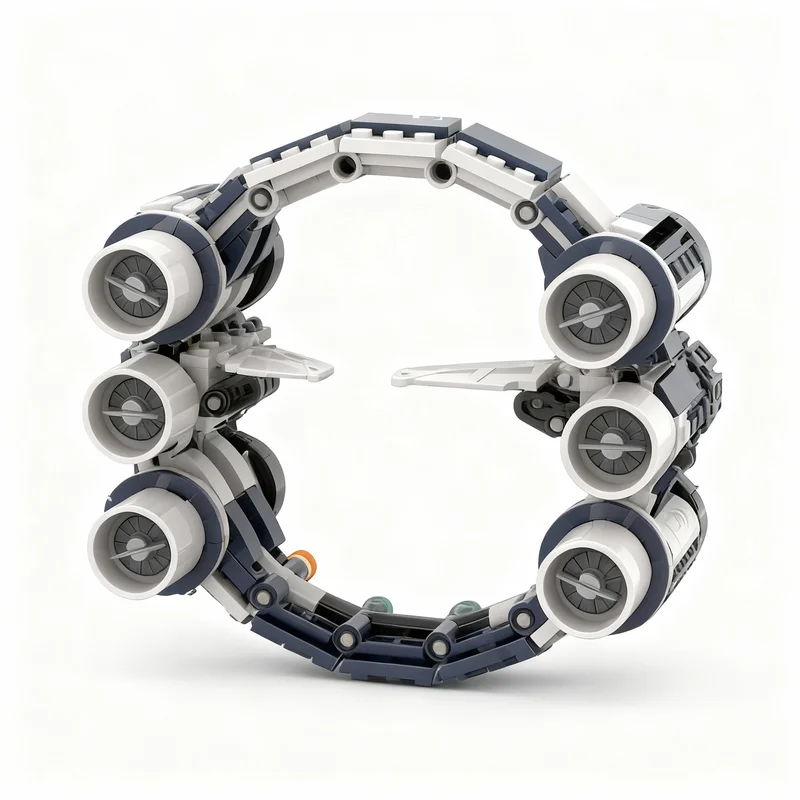 529pcs MOC Star Battle Eta 2 Actis Hyperdrive Ring Model Building Blocks Construction Christmas Gifts Brick Idea Toys Kids