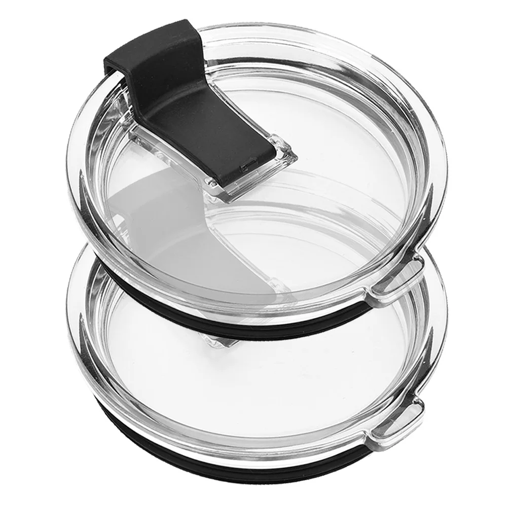 

2pcs Leakproof Lids For 30Oz Insulated Cups Spill Resistant Sealing Replacement Lids For Lid Black Cap