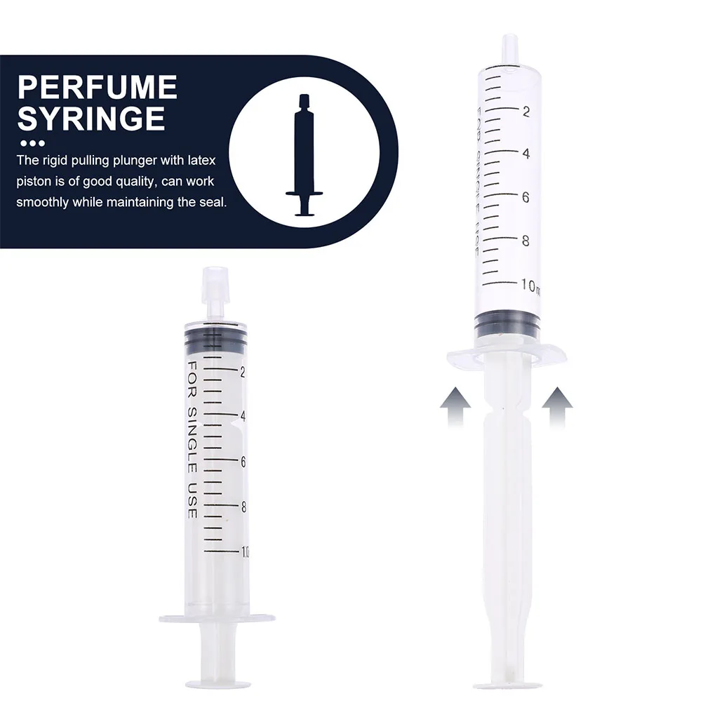 

12pcs Perfume Dispenser 2 5ml Long Nozzle 10ml Short Quantitative Transfer Tool Scent Pack Syringe Liquid Dispenser
