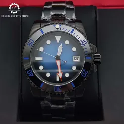 Men's Fashion Watch Cool Gradient Colour Sterile Dial NH35 Movement Black Business Automatic Mechanical Watch Waterproof