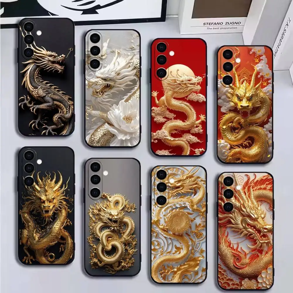 

relief dragon art Phone Case For Samsung Galaxy A20,21s,22,31,32,52,53,72,73,80,91 Soft Black Shell
