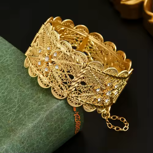 An Algerian Bride's Bracelet Jewelry With Napoleon Graphic Coin Design Finely Carved, A Wrist Accessory For Wedding Dress - Image 10