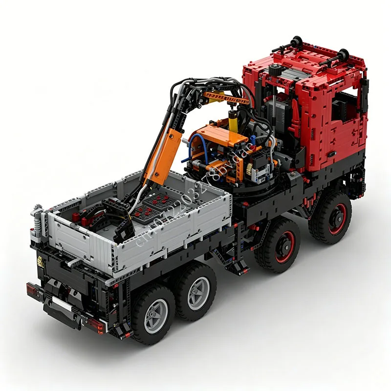 4215 PCS 1:10 Scale 8x8 Crane Truck Building Blocks Engineering Vehicle Model Educational Man Gift For Adults Home Decoration