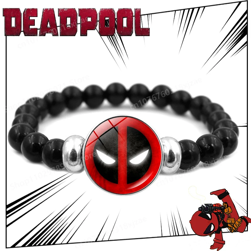 

Dead-pools&Wolverines Beaded Bracelet Comic Figure Rinket Logo Colorful Bracelets Hand Rope Wrist Decoration Fashion Friend Gift