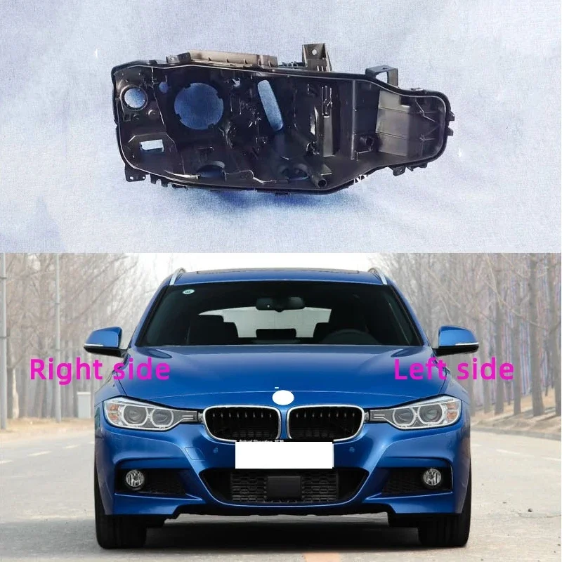For BMW 3 Series F30 F35 2013-2015 2016 2017 2018 Headlamp Base Headlight Rear Shell Replace Headlight House Black rear shell