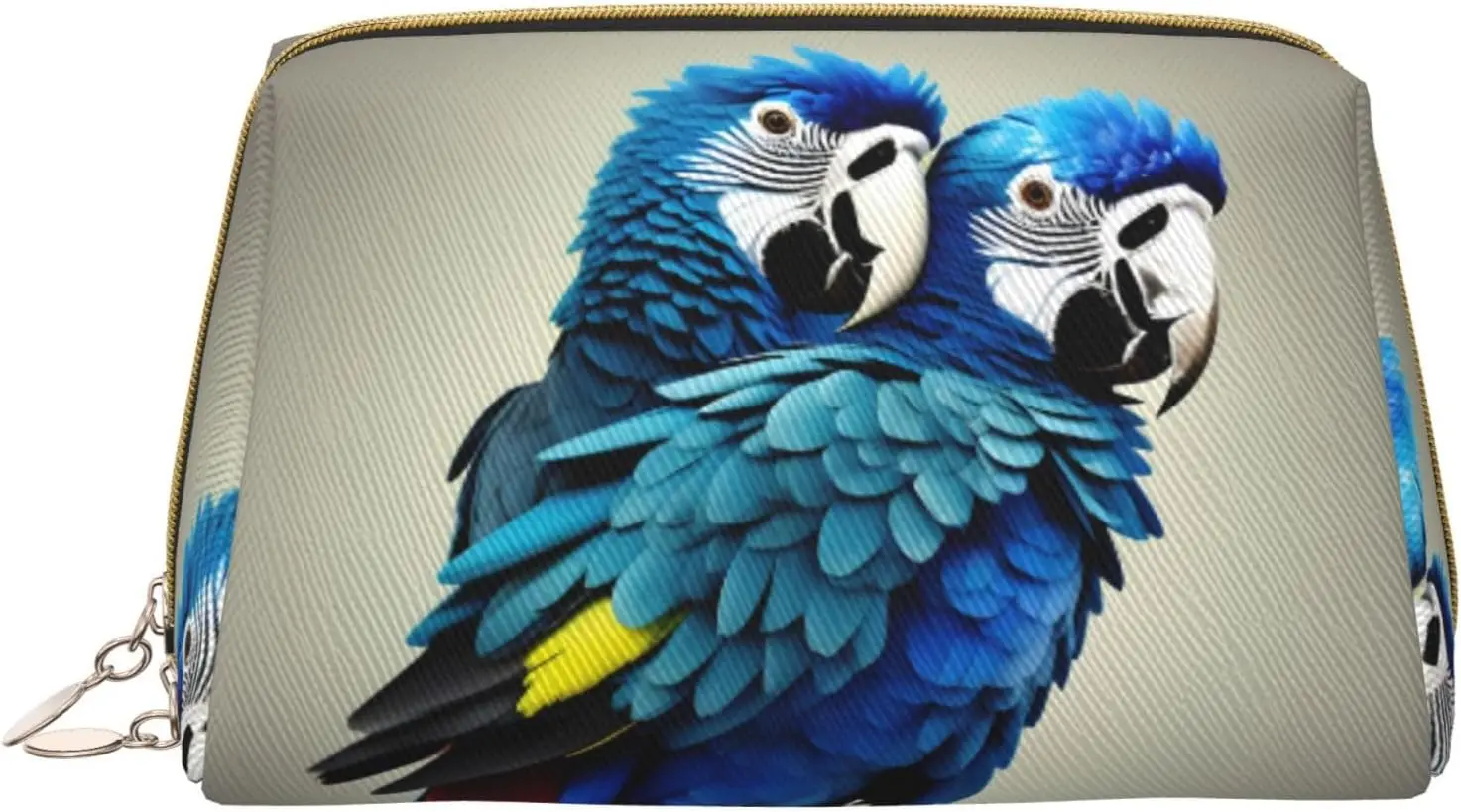 

Синий попугай, обнимающий принт, кожаная косметичка на молнии, косметичка, органайзер для путешествий, клатч для туалетных принадлежностей