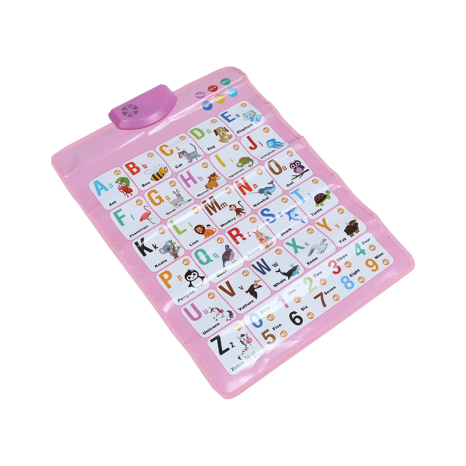 Tableau mural sonore pour l'éducation précoce, 1 pièce, carte vocale colorée de l'alphabet anglais, affiche d'apprentissage légère pour enfants, usage domestique et scolaire