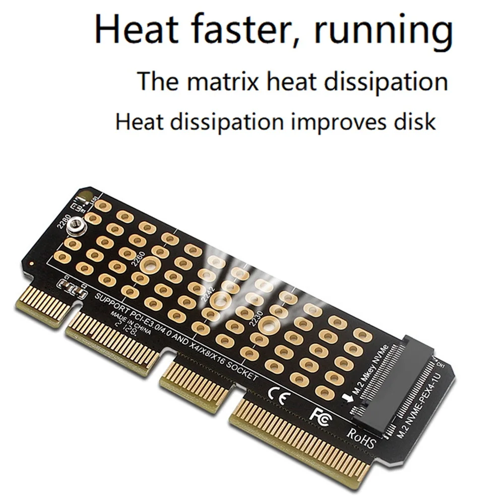 M.2การ์ดอะแดปเตอร์แปลง NVMe เป็น PCI-E 4.0 M.2ช่องเสียบ M-KEY รองรับเซิร์ฟเวอร์1U