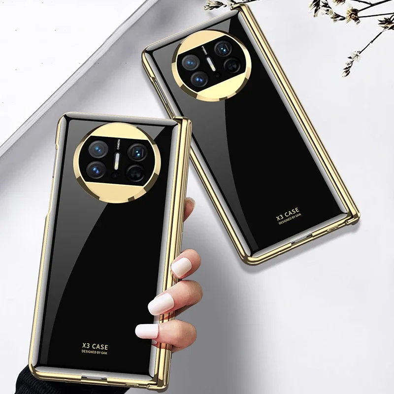 For Huawei Mate X3 Case Magnetic hinge Holder Plain Plating Hard Plastic Fundas For Huawei Mate X 3