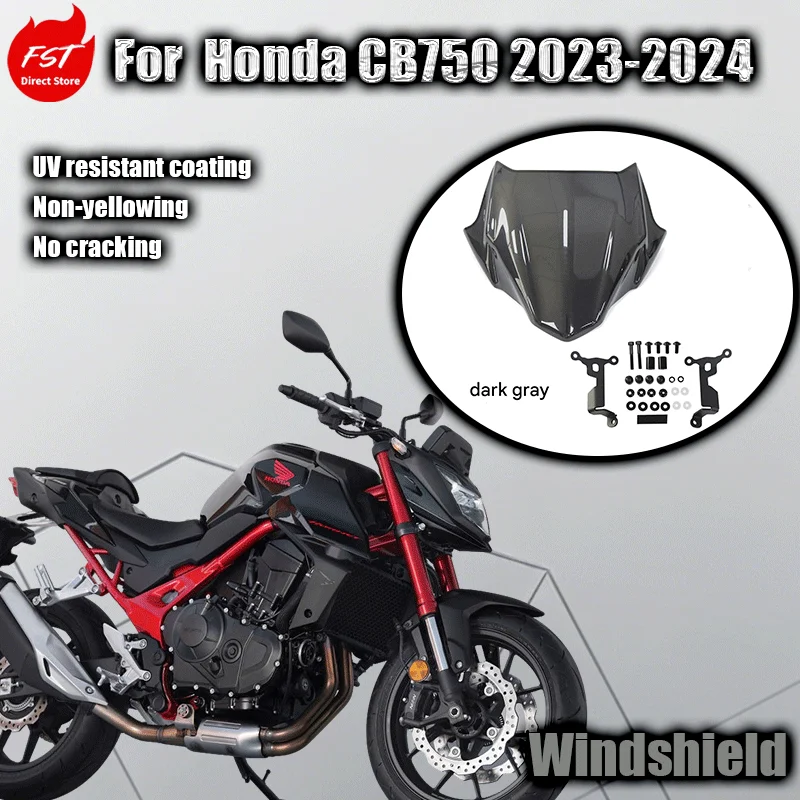 

For Suitable for Honda CB750 2023-2024 street sport motorcycle front windshield fairing windshield