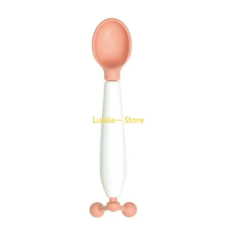 Y4QA Baby Spoons Baby Feeding Spoon 180° Rotatable Training Temperature Sensitive Baby Tableware Gift