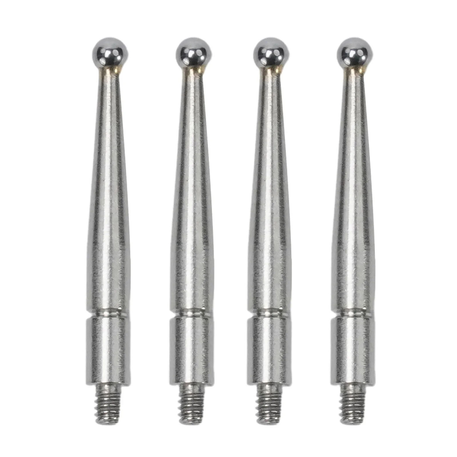 4pcs Contact Points For Dial Test Indicator 2mm Carbide Ball M1.6 103006 Metric Thread Contact Point Length 20.9mm