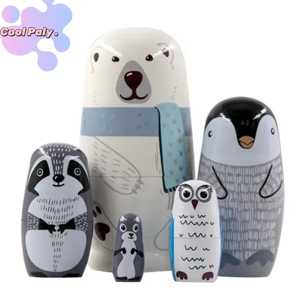 

Hand Paint Toys Russian Nesting Dolls Collection Decorations Wooden Matryoshka Toys Cartoon Craft Handmade Stacking Dolls