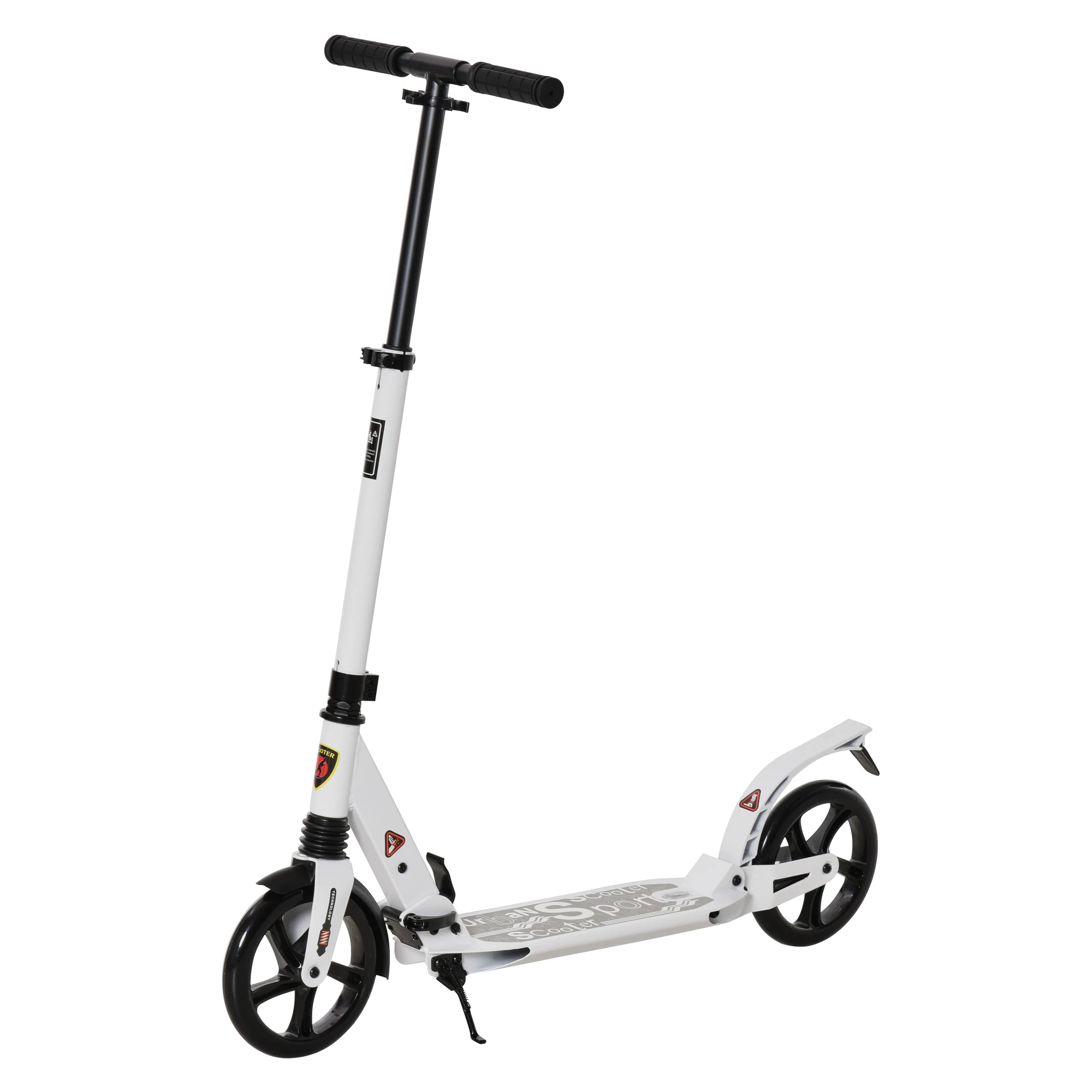 HOMCOM folding scooter height adjustable + 14 years brake wheels load 100kg