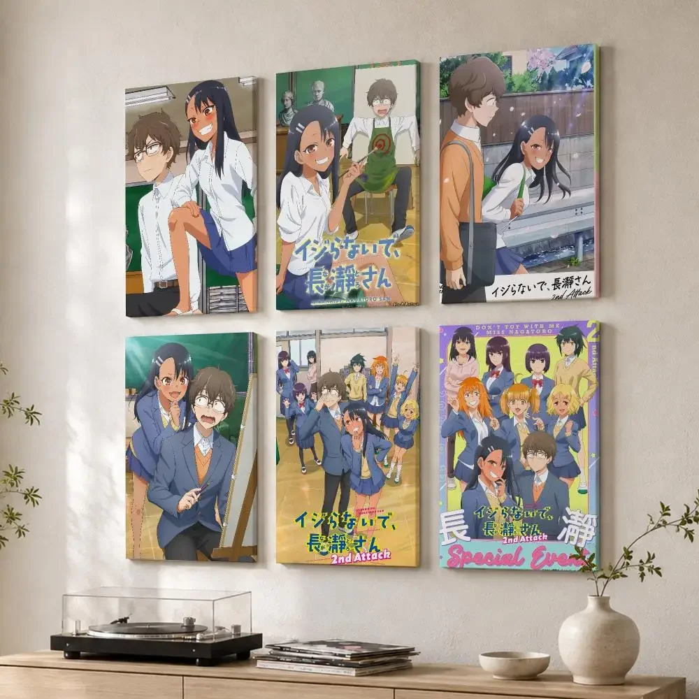 Dont Toy With Me Miss N-Nagatoro Framed Wall Painting Wood Framed Wall Art Print Bedroom Living Room Hallway Office Home Decor