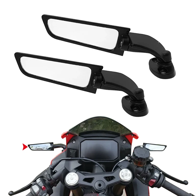 Motorcycle Wing Mirrors Adjustable Rotating Rearview Side Mirror For YAMAHA YZF R6 R25 R3 R125 R15 For Suzuki GSXR 600