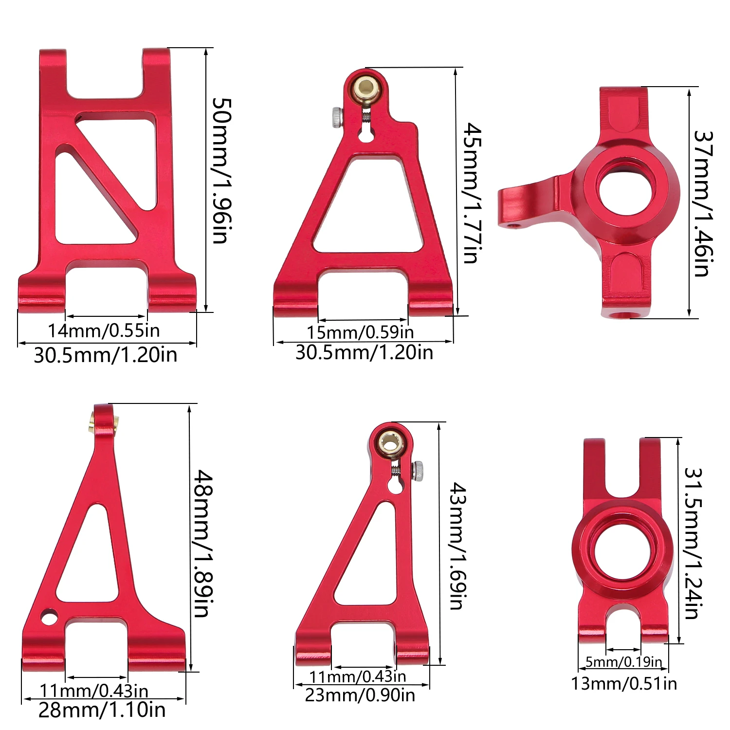 Metal Steering Assembly/Tie Rod /Front Rear Upper Low Swing Arm For 1/14 MJX Hyper Go 14303 14302 14301 RC Upgrade Part