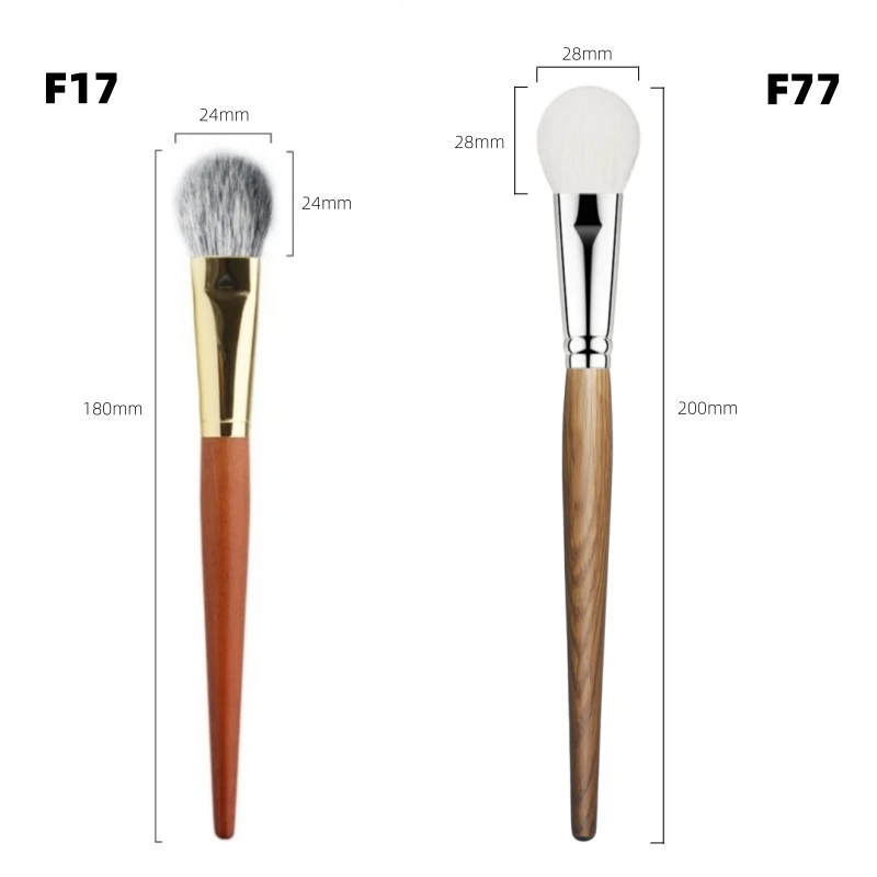 Pennello per fard per capelli naturali Evidenziatore per il viso Pennelli per trucco Ombra Peli di capra naturali Bronzer Pro Strumenti cosmetici essenziali