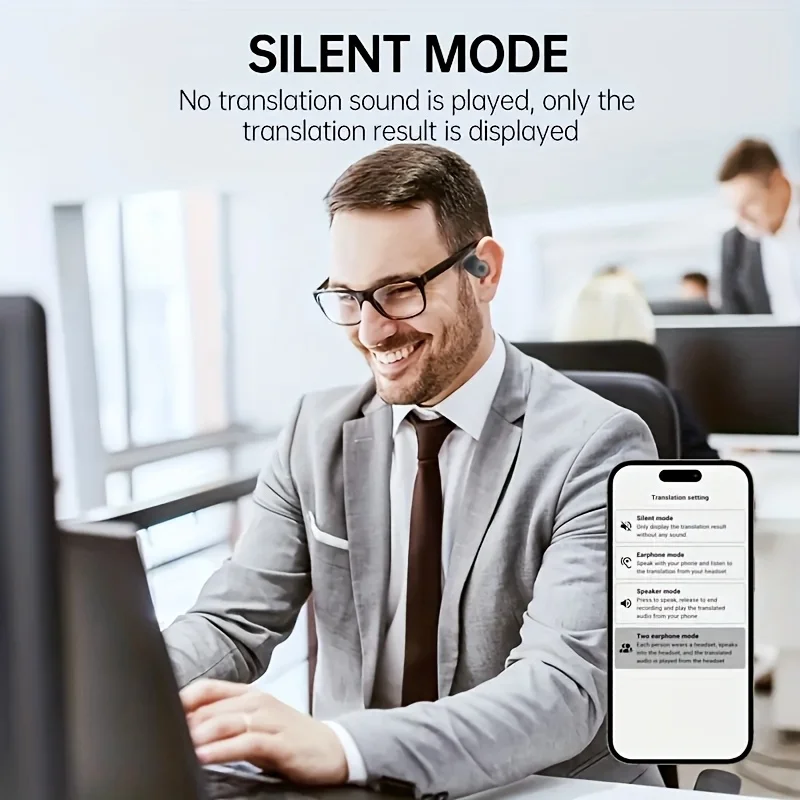 Xiaomi Real-Time Terjemahan Instan Earbud Penerjemah Earbud TWS Terjemahan Bahasa Earphone Smart Headphone Untuk Rapat
