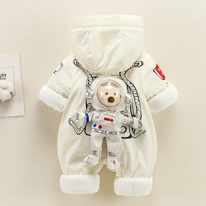 Space Suit for Baby Outdoor Jumpsuit Hooded Winter Clothes for Newborn Cute Astronaut Look Bodysuit & One Piece 5-day Shipping