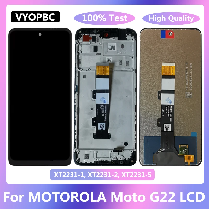 Pantallas LCD de 6,5 pulgadas para Motorola Moto G22 XT2231, conjunto de repuesto de digitalizador de pantalla táctil para moto g22 XT2231-1