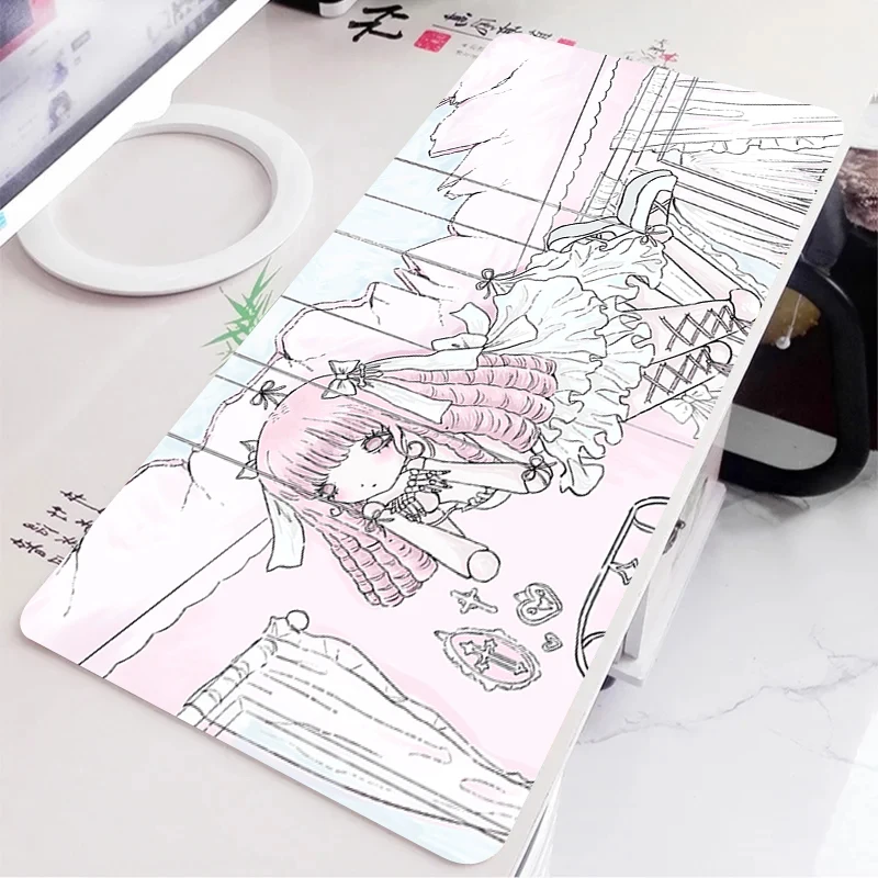 Pink Keyboard Desk Mat S-Subcultural Anime Mousepad PC Accessories Laptop Pad Rubber Anti-slip Carpet Cute Laptop Mouse Pad