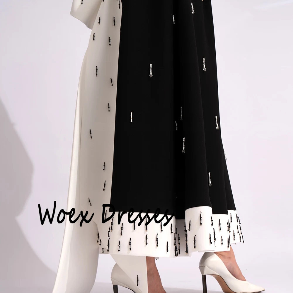 Abito da sera in jersey drappeggiato senza spalline personalizzato Abito da festa senza schienale in cristallo di colore a contrasto Abito da ballo alla caviglia a trapezio