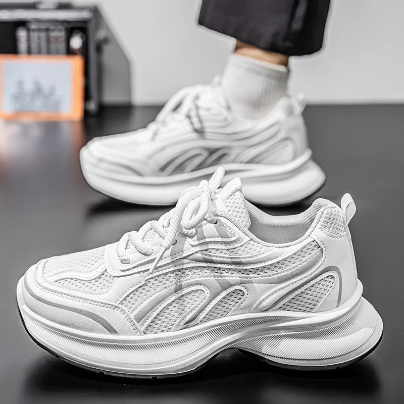 

Men's Sneakers Breathable Mesh Casual Shoes Platform Dad Shoes Youth Student Sneaker Outdoor Training Shoes for Men Tenis Hombre