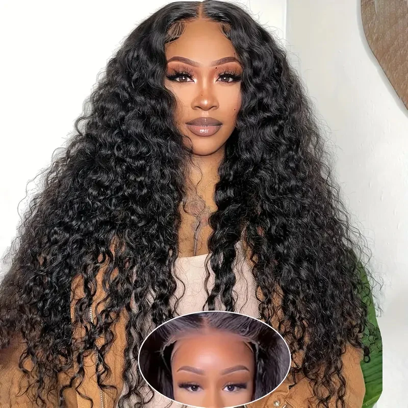 250% الكثافة 13x6 Hd شفاف فضفاض موجة عميقة الدانتيل الباروكة الأمامية البرازيلي 18 42 بوصة 13x4 360 مجعد الدانتيل الجبهة الباروكات للنساء
