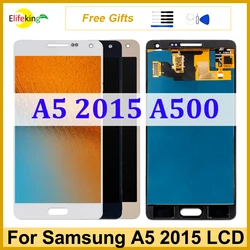 삼성 갤럭시 A5 2015 A500 용 LCD 디스플레이 스크린, 터치 패널 디지타이저 어셈블리, 도구 포함 교체, A500G A500F, 5.0 인치