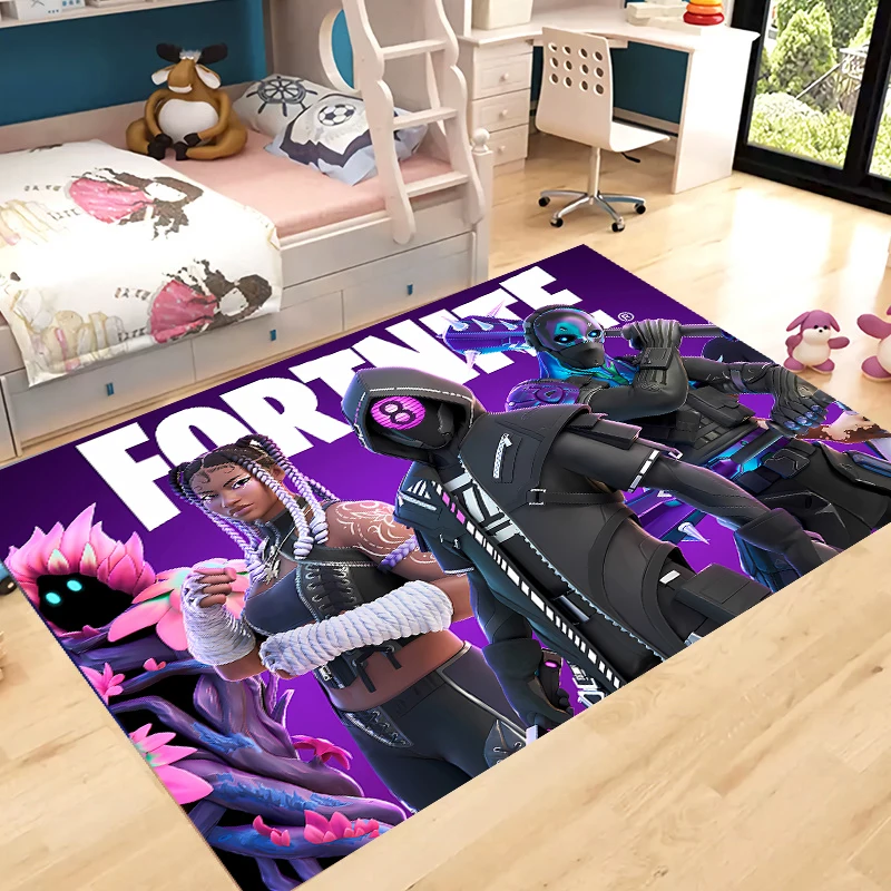 Fortnite الفانيلا السجاد الإبداعية لعبة المضادة للانزلاق الحصير أرقام كرتونية باب المطبخ حمام مستطيل ممسحة ديكور المنزل هدية #1