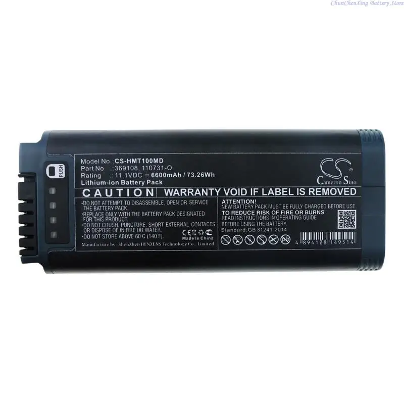 Cameron Sino 11.1V 6600Mah Vervanging Medische Batterij 369108 110731-o Voor Hamilton C1, T1, Mri1 + Tool