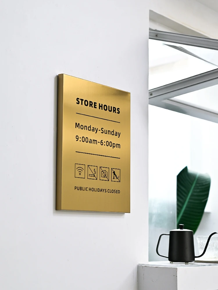 opening hours sign customized business hours door sign shop open closed door sign custom sign outdoor