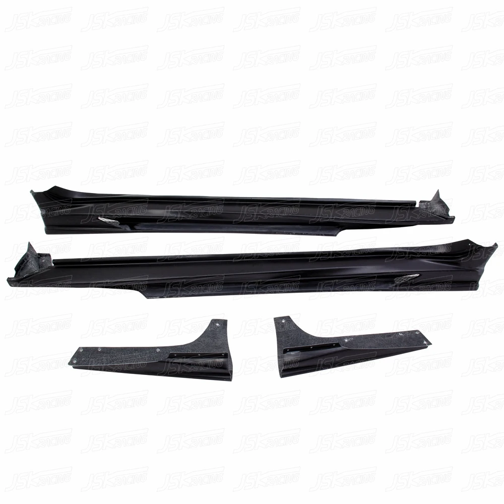 2014 V V U Style Glass Fiber Side Skirts For Mitsubishi Lancer Evolution Evo X 2008-2015