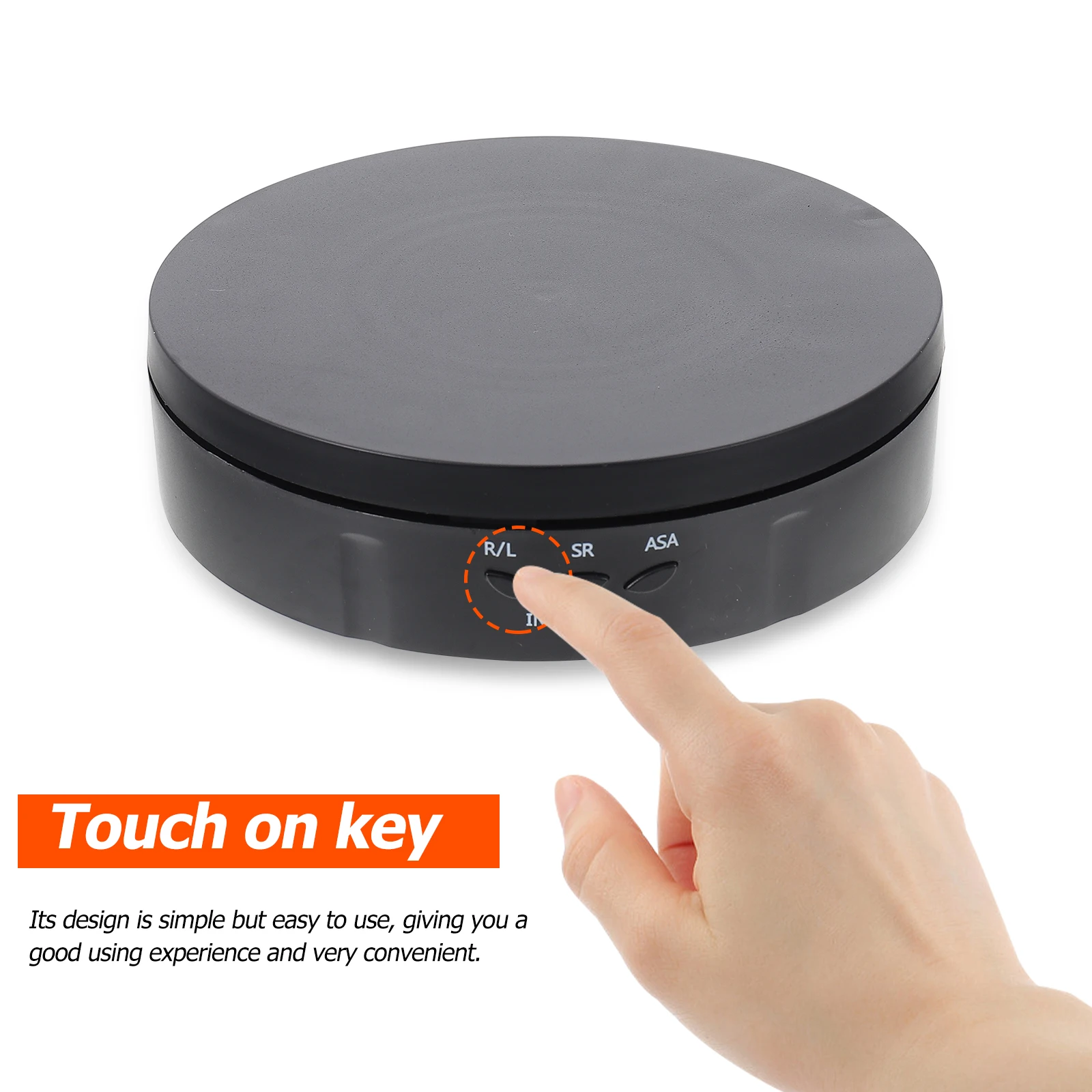 

1set Jewelry Rotating Display Stand Electric Turntable Strong Bearing Capacity Abs Material For Watch Glass Collectibles