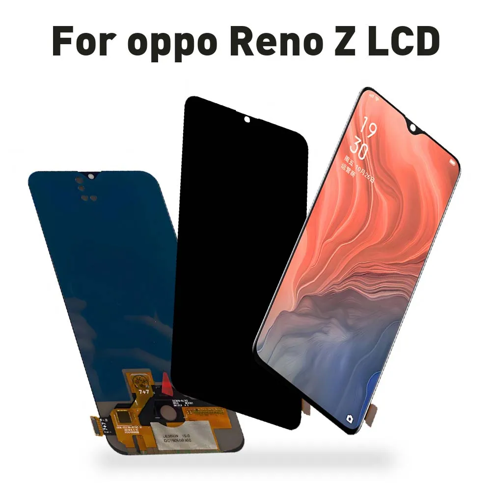For Oppo Reno Z 6.4'' OLED LCD Display Touch Digitizer Replacement Part RENO Z PCDM10 CPH1979 Mobile Phone Repair Component