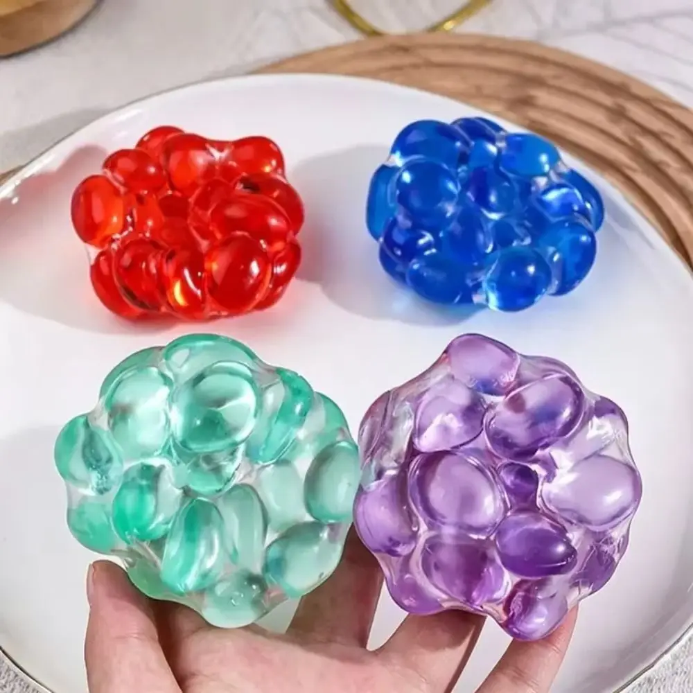 Simulation Transparent Crunchy Squeeze Toy Elastic Super Soft Slow Rebound Pearls Toy Colorful Creative Pearls Squeeze Toy