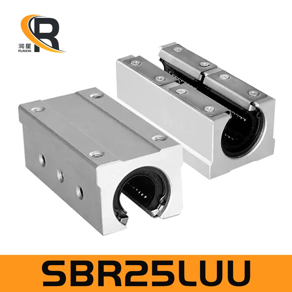 RXTNC 1PCS SBR25LUU sbr25luu  Aluminum slider paired with 25mm SBR25 linear guides for CNC engraving