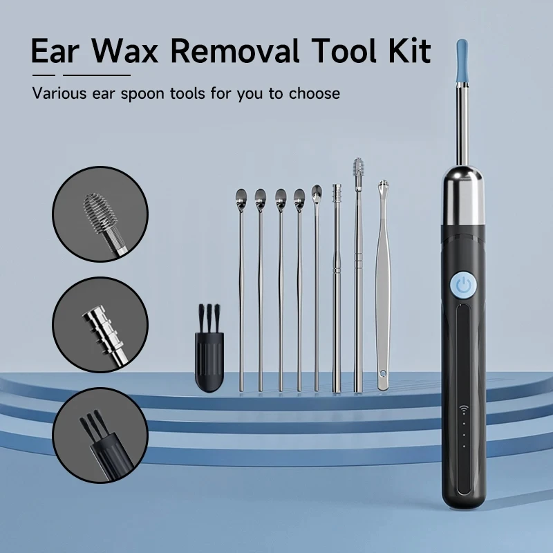 Visual Ear Cleaner Camera WIFI Ear Pick 6LEDs Ear Sticks HD1080P 4.2MM Digital Ear Wax Removal Kits Ear Spoons Case For Phones