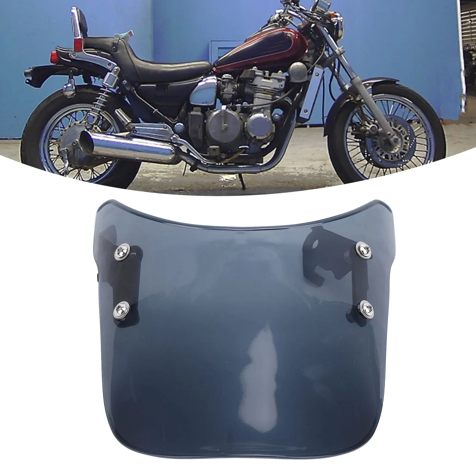 

Дефлекторы лобового стекла мотоцикла, сниженное сопротивление ветру, обтекатель лобового стекла для Eliminator 400 450 500, дымчато-серый