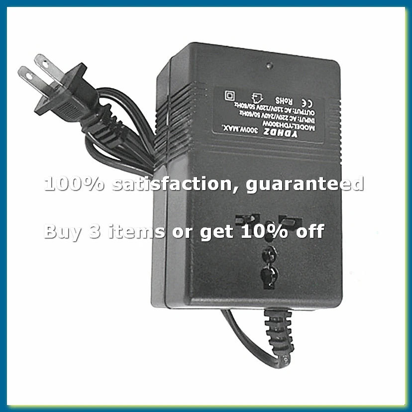 300W Voltage Converter Transformer 220V to 110V Steps Down Transformer 220V to 110V Travel Adapter Inverter US Plug-WDL