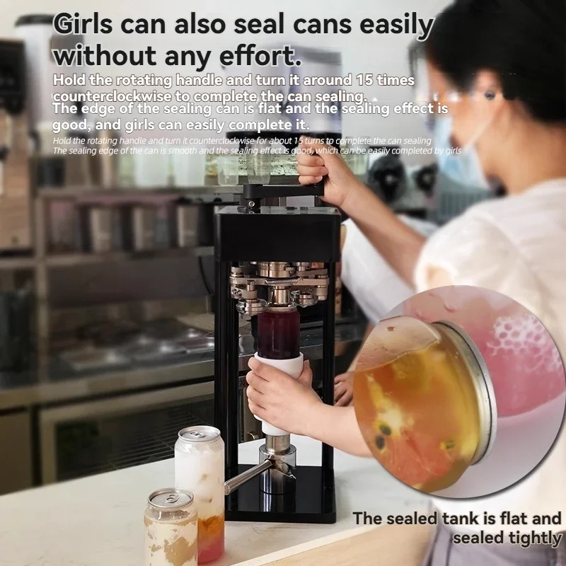 Commercial Milk Tea Shop Beer Hand-cranked Can Sealing Machine,  Manual Can Sealing Machine, Beverage Capping Machine