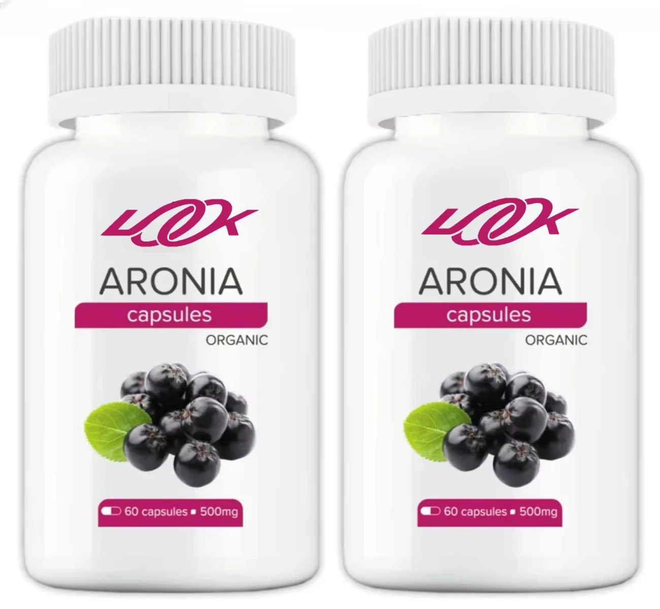 

Organic Aronia Berry Capsules, antioxidant superfood, high flavonoid compounds, polyphenols, immunity, 500mg, 60 capsules