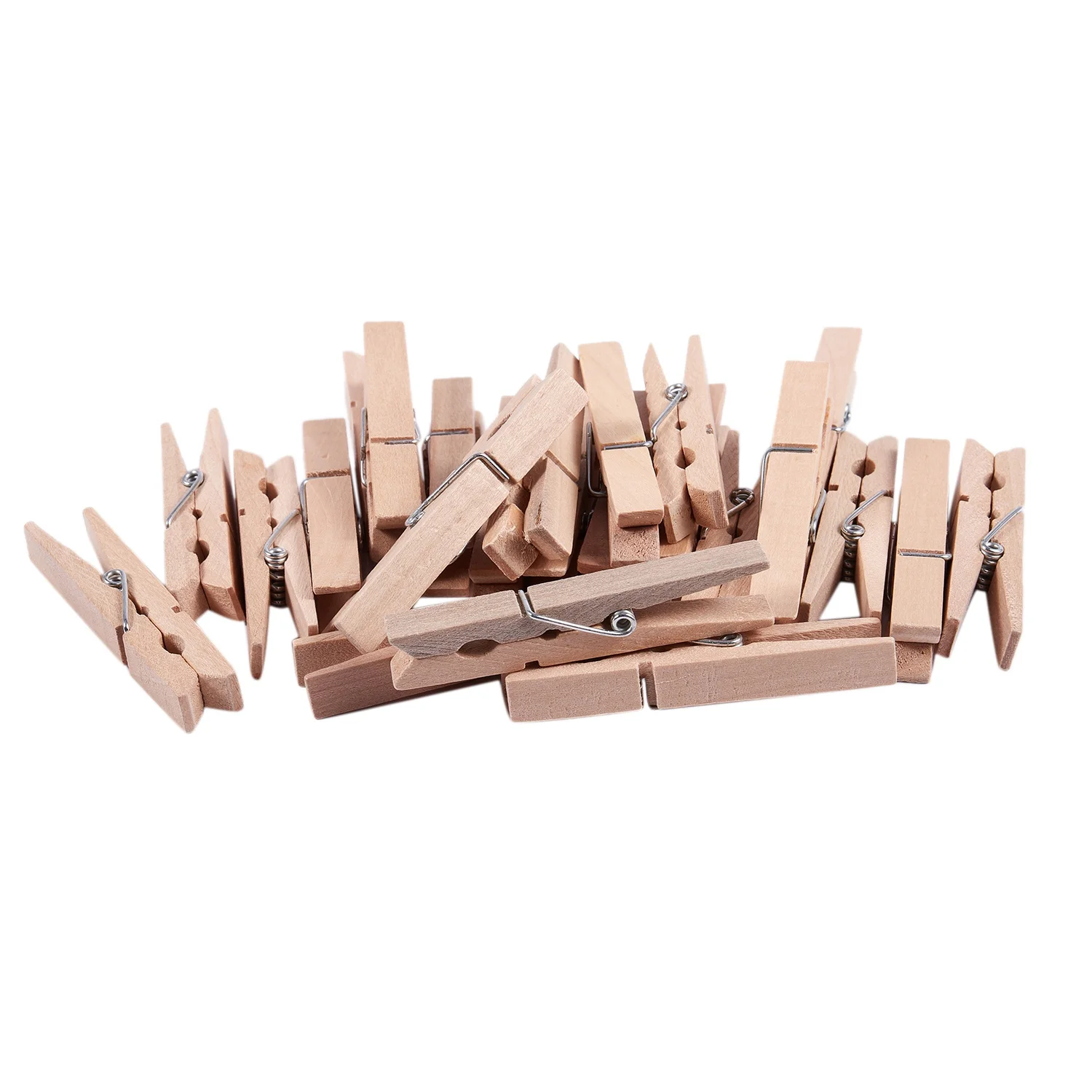 Wooden Clothes Pins Pegs Hanging Clips 24 Pcs