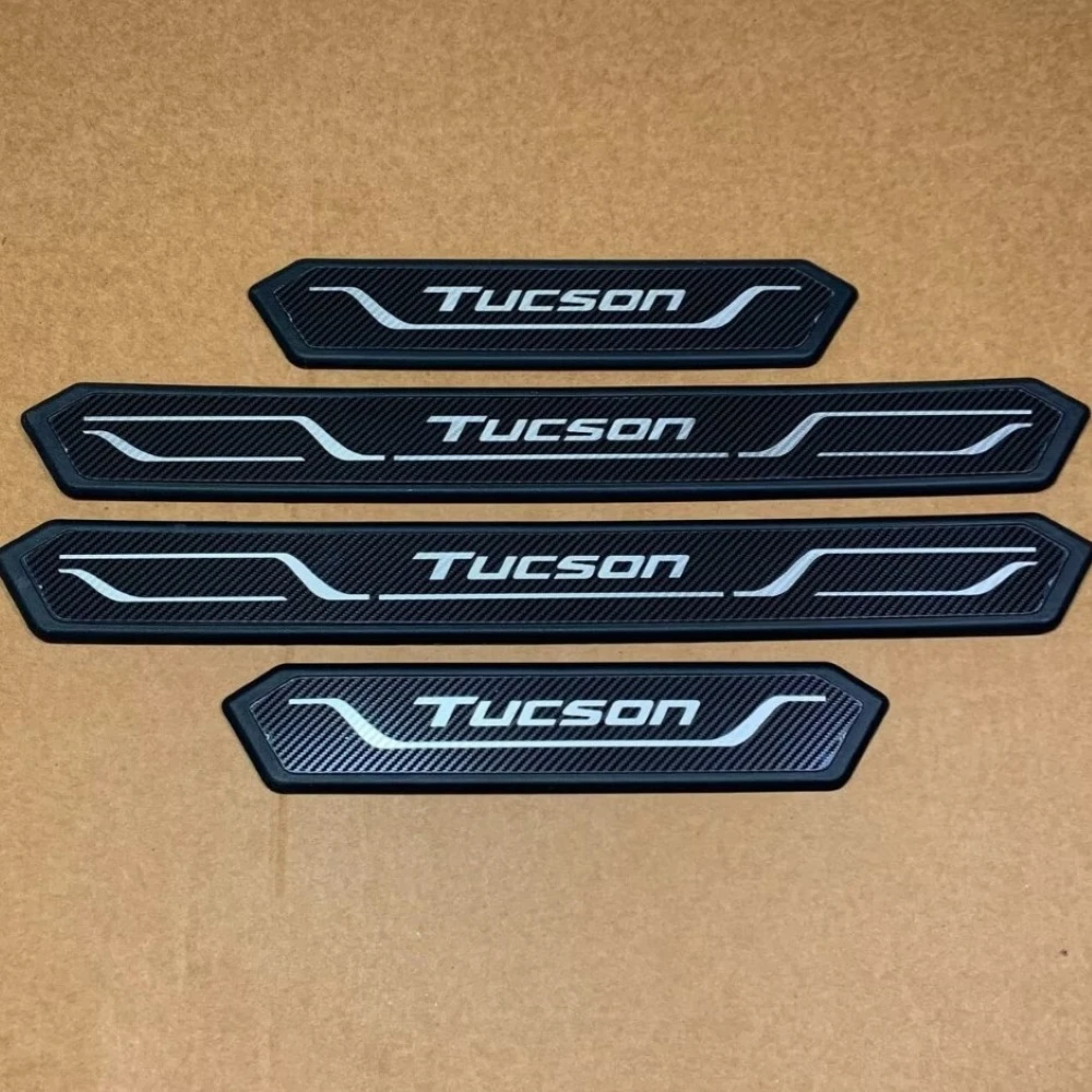 

For Hyundai Tucson 2015 2016 2017-2024 2025 2026 2027 Door Sill Plate Stainless Steel Plastic 3D Interiors Accessories Auto Part