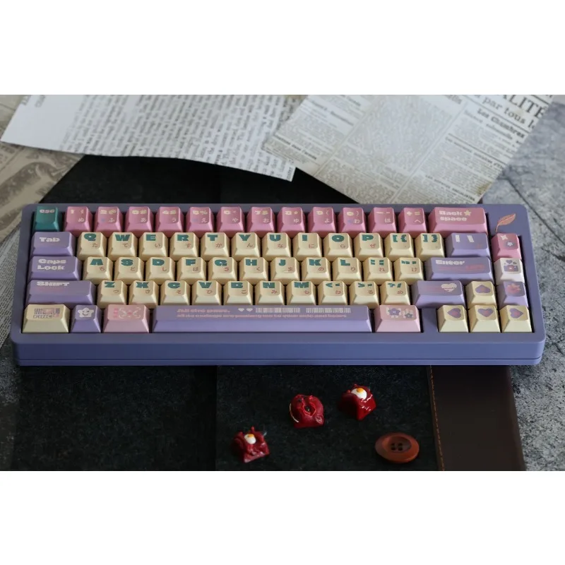 Zeal Theme Keycaps Set PBT Cherry Profile Custom Original Handmade Keycaps for Mechanical Keyboard Accessories Cute Gift DIY