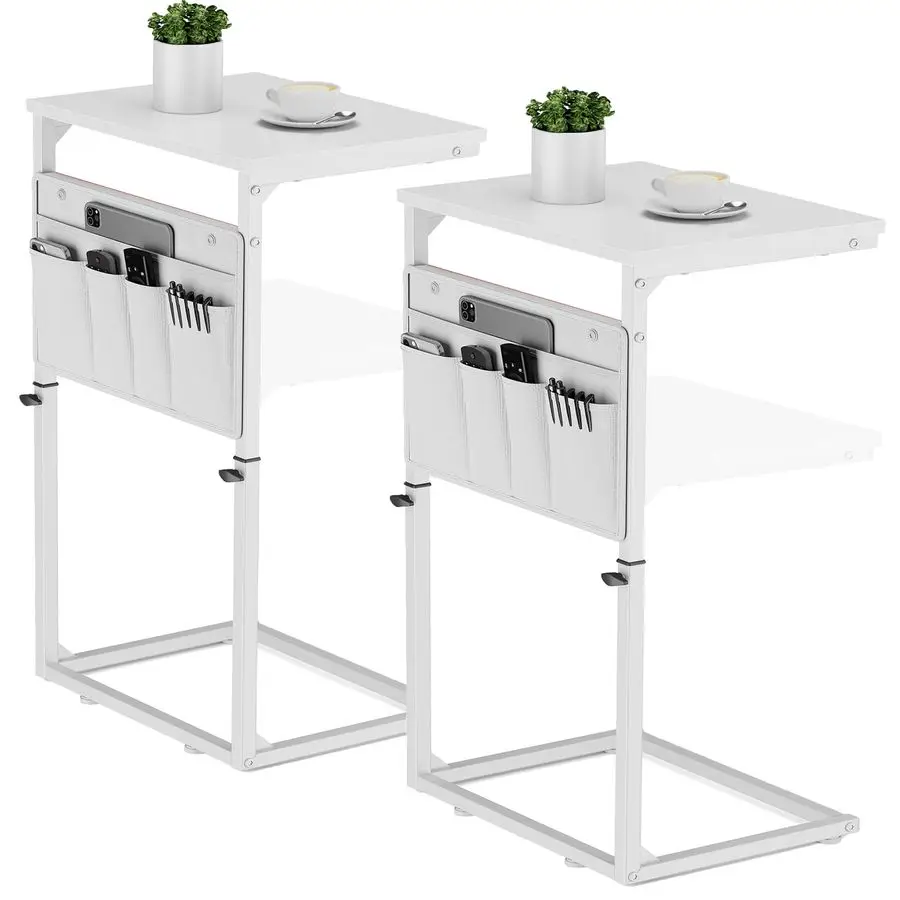 

C-образный торцевой столик, набор из 2-х высоких приставок для дивана, небольшой приставной столик для дивана с регулируемой высотой для небольших помещений, торцевой столик Sl